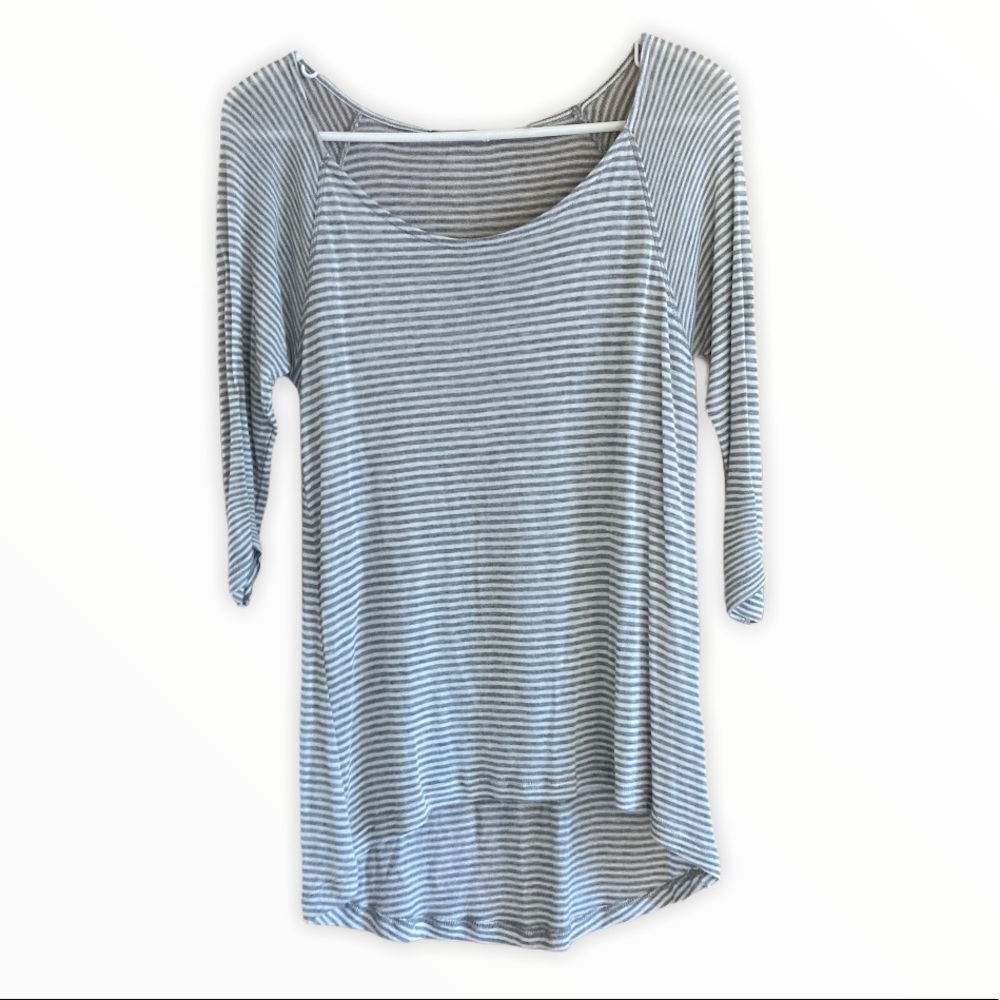 Tahari Striped High-low Top